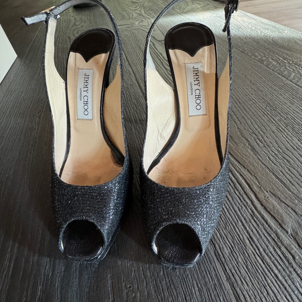 Jimmy Choo Black Stiletto Dress Heels